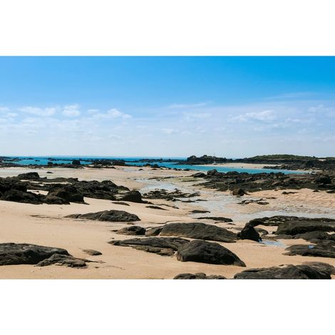 Tableau sur toile île de Chausey 65x97 cm - Impression sur Toile Murale Décorative - Image imprimée en HD sur Toile - Toile sur Châssis en Bois FSC - Fabriqué en France (1/4)