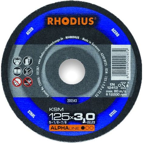 Rhodius Freihandtrennscheibe KSMK Stahl Ø 180 mm Bohrung 22,23 mm 10 Stück für Winkelschleifer