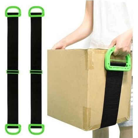 Sangle Demenagement 2 Pièces Sangle de Levage Sangle de Transport Meuble Réglable Sangles Déménagement Multifonction Sangle de Portage Déménagement pour Boîtes Meubles Sacs de Sable Matelas (1/5)