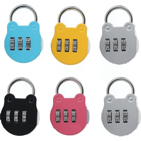 Cadenas à combinaison à 3 chiffres pour valise, mini cadenas à combinaison réinitialisable, cadenas à combinaison en alliage pour casiers (salle de sport, école, clôture). (1/4)
