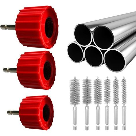 Épurateur de Tubes en Cuivre Métallique - Brosse Industrielle Pour Tubes Nettoyeur Professionnel Tuyauterie Pour Plomberie Soudure Électricité Atelier Garage Ménage Débavurage