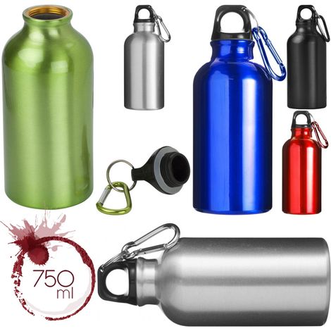 Trade Shop - BORRACCIA BOTTIGLIA ALLUMINIUM 750ML SPORT WORK SHOW MIT MOSCHETTONE -