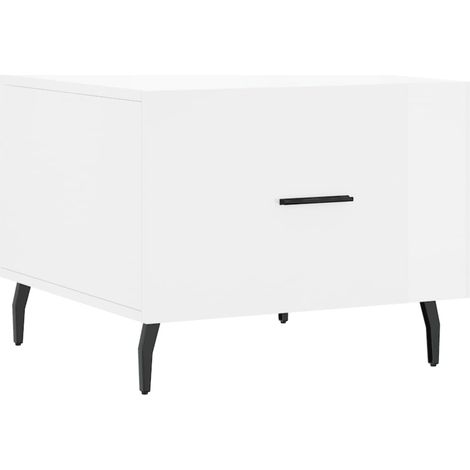 Maison Exclusive - Couchtisch Hochglanz-Weiß 50x50x40 cm Holzwerk