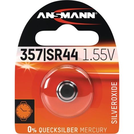 Pile a bottone 1,55 V 133 mAh SR44 11,6x5,4 mm 1 pz / foglio ANSMANN
