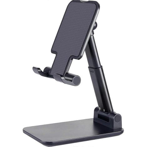 Support de téléphone portable de bureau Portal AE en plastique fixation sur table réglable noir (1/5)