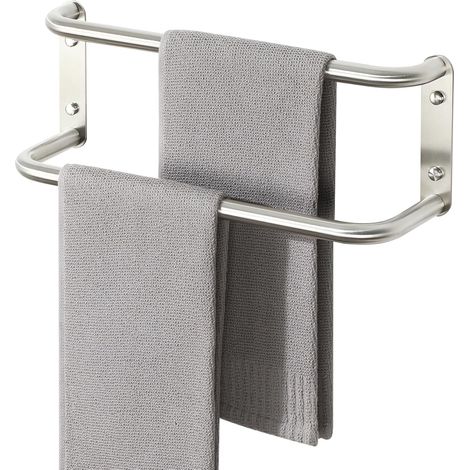 Porte Serviettes Longueur 41.5 CM Salle de Bain, Barre Porte Serviette Mural Porte-Serviettes, en Acier Inoxydable, Fixation Murale à Cuisine ou Douche, Brossé (1/5)