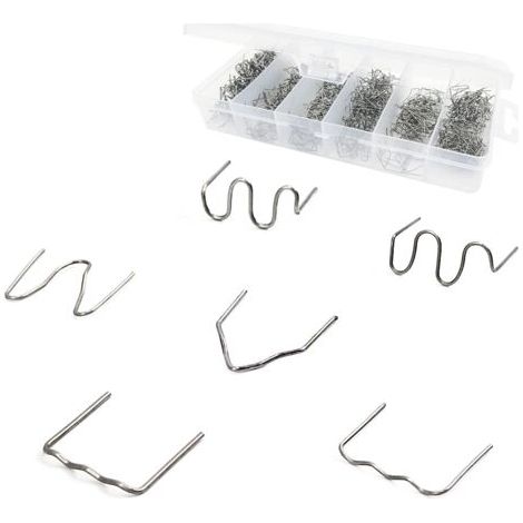 Pr 1800 PCS Agrafes Chaudes en Acier au Tungstène, 0.8mm / 0.6mm Baguettes de Soudage Agrafe Chaude Clou de Soudure de Réparation, pour Pare-chocs de Voiture en Plastique de Soudure (1/5)