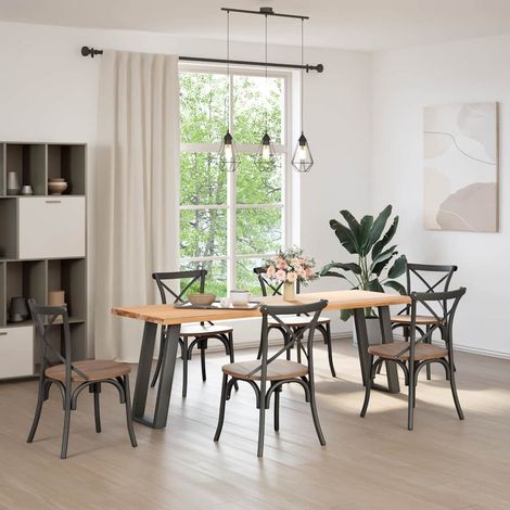 vidaXL Console Table Legs U-Shaped 2 pcs Anthracite 28x(72-73)cm Steel (1/5)