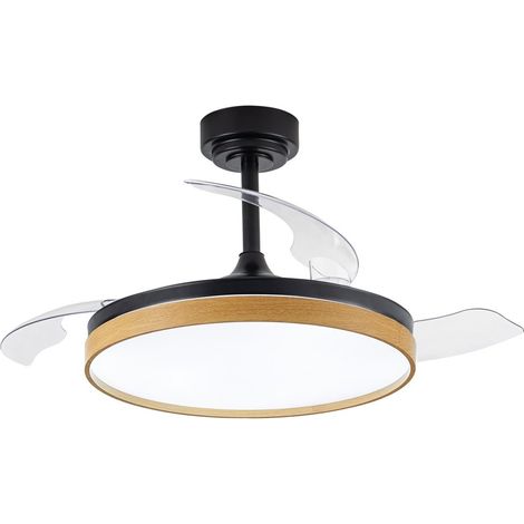 Ventilatore LED con pale pieghevoli Panam Black 72W 7920Lm CCT