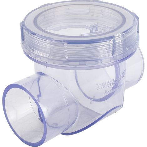 Clapet Anti-Retour WC en PVC pour Prévention Refoulement, Valve Unidirectionnelle en Ligne, Étanchéité Assurée (1/5)