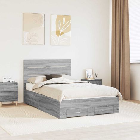 Estructura de cama con cajón Gris  120 x 200 cm