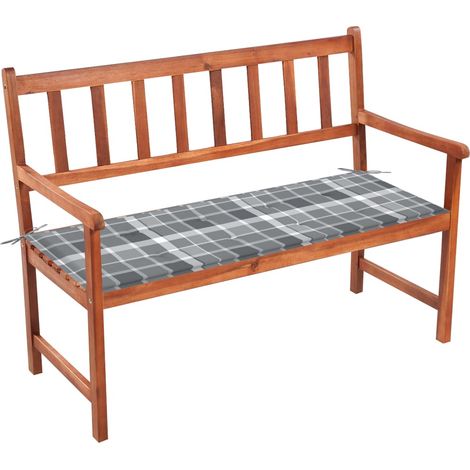 Gartenbank mit Auflage 120 cm Massivholz Akazie vidaXL