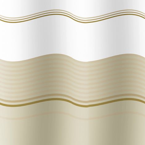 Tenda per doccia vasca in vinile PVC riciclabile 2 lati Mod. Vaniglia 180 x 200 cm rinforzata ai bordi superiori senza ganci Vaniglia 180x200 Cm