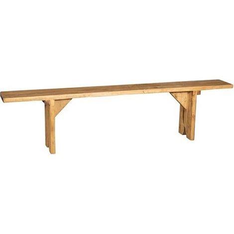 Lange Bank aus Massivholz für den Außenbereich, Innenbereich, Sitzbank aus massivem, stabilem Holz, Küchen- und Gartenbank
