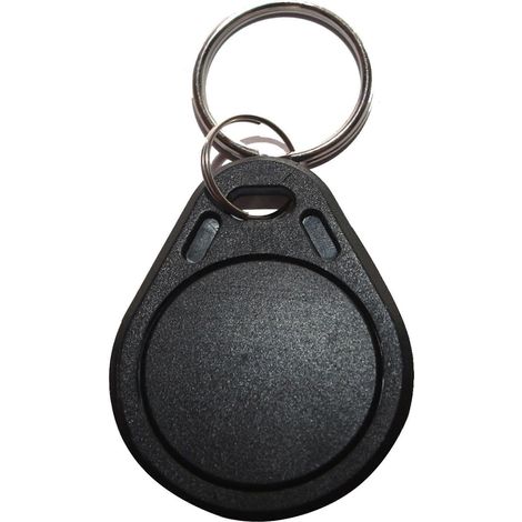 Porte-clés RFID, 125 kHz, lecture seule, noirs, 10 pièces par paquet, adaptés aux systèmes de contrôle d'accès de sécurité. (1/5)