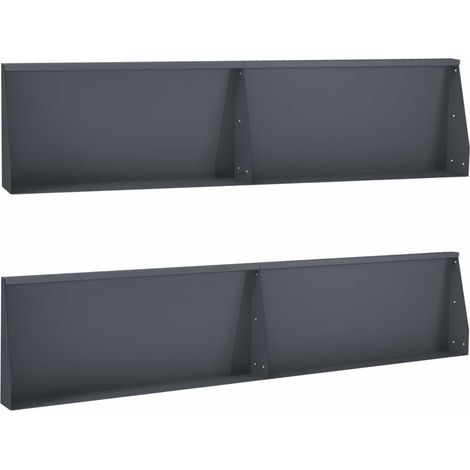 vidaXL Muro de Contención 4 uds. 100 x 12 x 40 cm Acero Gris antracita (1/5)