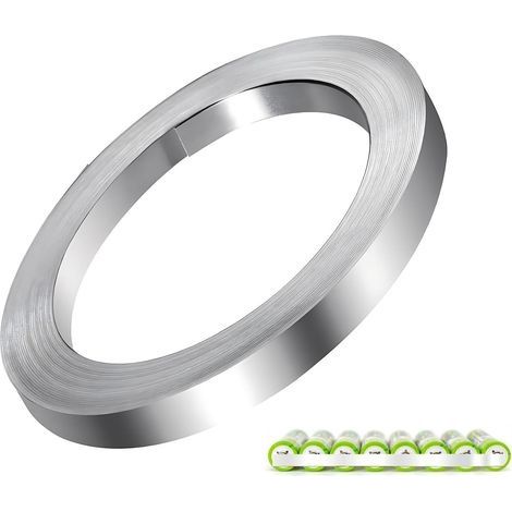1 Roll of Nickel Strip, 0.15 x 8 mm x 10 m Nickel Plate Ribbon, Nickel Strip for Connecting Li Batteries Spot Welding 18650, Battery Brazing, Welding Accessories (1/5)