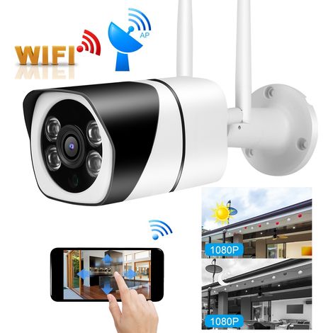 Caméra de Surveillance Extérieure WiFi 1080P Résistante aux Intempéries IP66, Alimentation Secteur Large Voltage (1/5)
