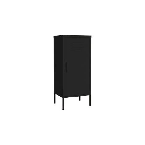 Meuble de rangement 1 porte Klako 42,5cm - Acier mat-Noir (1/5)