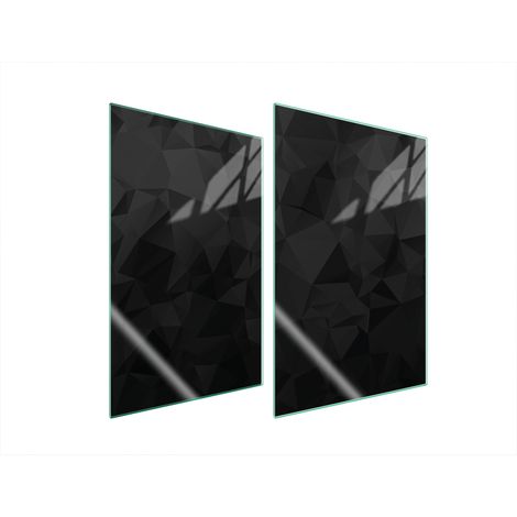 PIASTRA PROTETTIVA IN VETRO PER CUCINA 2x35x52 NERO (1/5)