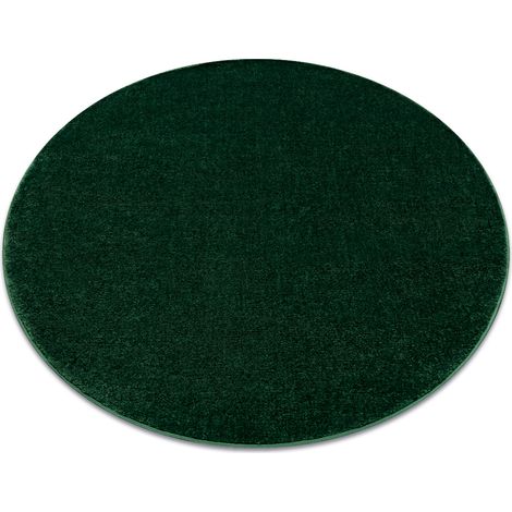 Carpet SOFTY circle plain, one colour forest green green round 120 cm