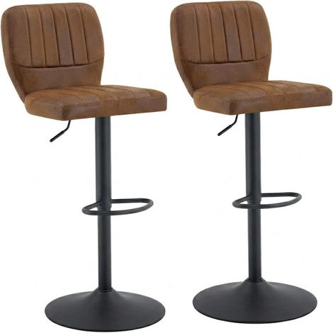 Höhenverstellbarer Barhocker, 62–83 cm, 360° drehbar, Vintage-Kunstleder, 136 kg (1/5)