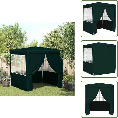 Tente de réception avec parois latérales 2x2 m Vert 90 g/m² - Tente De Réception - Abri Jardin - Gazebo - Parasol - Fête Extérieure (1/5)