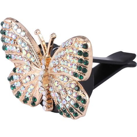 Diffuseur de parfum de voiture en métal avec breloques strass pour grille d'aération (1/3)