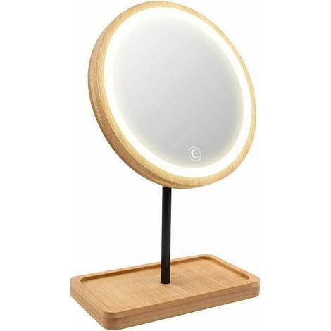 Kosmetikspiegel - GROSS - LED - 360°-Drehung - Dimmbar - Mehrere Farben (1/4)