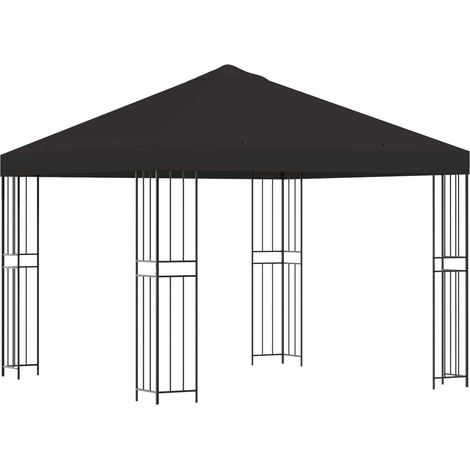 Gazebo 3 x 3 m Anthracite Polyester and Steel 190 gsm vidaXL (1/5)