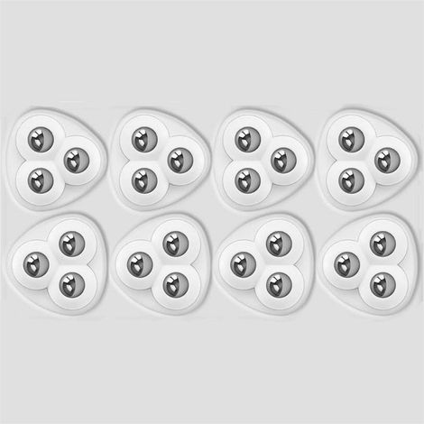 Juego de 8 mini ruedas universales autoadhesivas para pequeños electrodomésticos, compatibles con cafetera, freidora de aire, pequeños muebles y cajas de almacenaje.