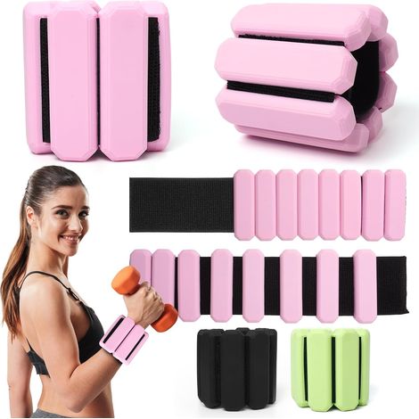 2 Poids pour Poignets et Chevilles Réglables 0.45kg- Pour Yoga, Fitness, Musculation (noir) (1/5)
