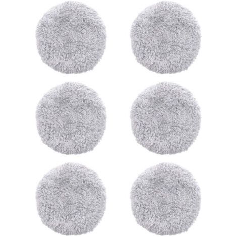 royaluxe-Lot de 6 chiffons de remplacement en microfibre pour robot nettoyeur de vitres hobot 168/188 – lavable, réutilisable, gris (1/5)