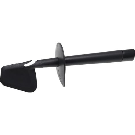 1 Spatule Robot Culinaire, Plastique Noir, Lèvre Mobile, Crochet Retrait, Compatible Thermomix TM31 TM5 TM6