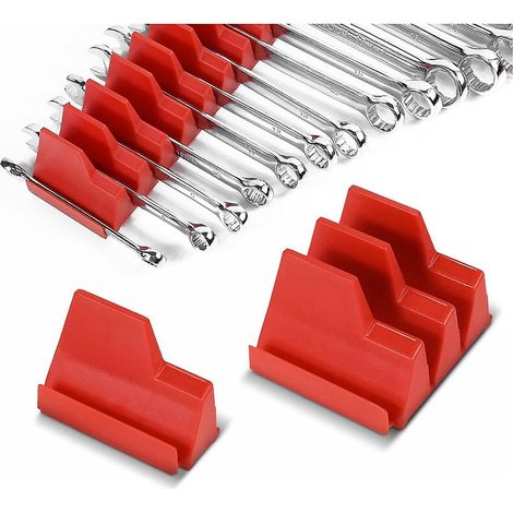Organisateur magnétique pour clés à outils, pouvant contenir jusqu'à 20 clés. Idéal pour le garage et l'atelier. (1/5)