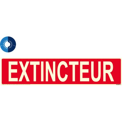 Panneau photoluminescent HD Extincteur - rigide 330x75mm - 4055701