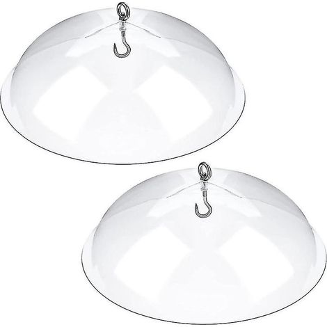 Lot de 2 housses de protection pour mangeoires à oiseaux, dôme de protection, housse de protection contre la pluie pour mangeoires à oiseaux suspendues (1/3)