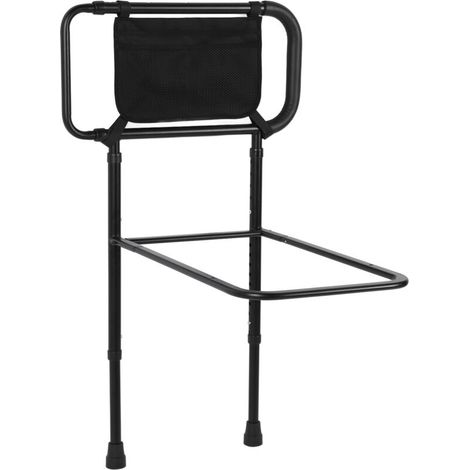 Barrière de lit réglable en hauteur avec poignée antidérapante et poche de rangement pour personnes âgées et femmes enceintes (1/5)