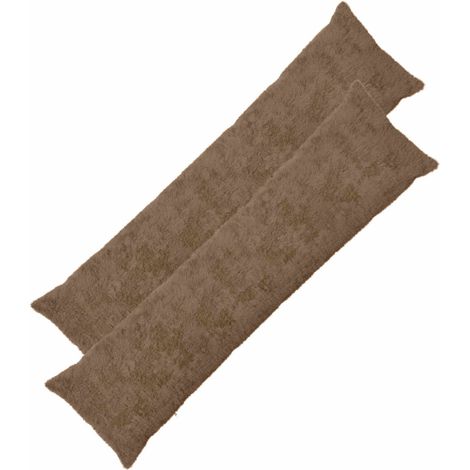 Housse de coussin 2 pc HEERLEN Marron Clair 40 x 145 cm