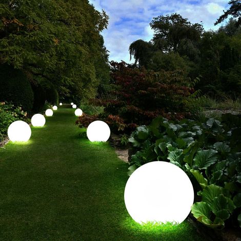 Solarleuchte Kugel Garten Kugelleuchte Solar LED Gartendeko Solarkugel für Außen 30 cm, Leuchtdauer ca. 6-8 Stunden, H 66 cm, 10er Set