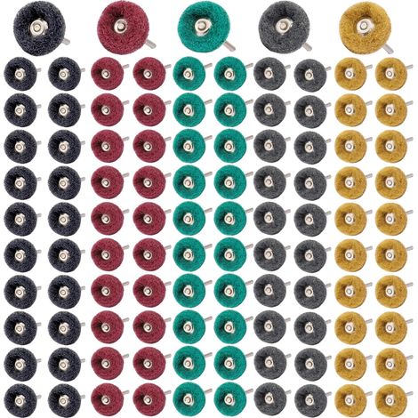 Confezione da 100 dischi abrasivi per lucidatura da 1" per utensili rotanti Proxxon Dremel con gambo da 1/8"