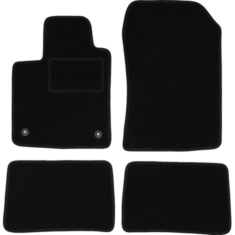 Tapis en velours noir pour Renault Twingo II berline (2007-2014) (1/5)
