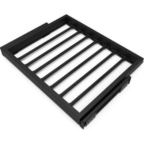 Emuca Kit di Stoccaggio Elegante Nero 8 Pezzi