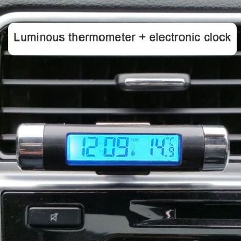 Tonnenförmiges Autothermometer mit LCD-Anzeige, LED-Lüftungsclip, digitales Autothermometer (1/5)