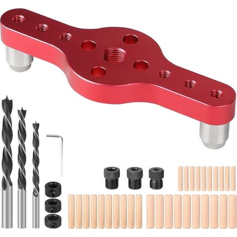 VVGoods Bohrschablone für Holzbohrungen mit Lochpositionierung 6/8/10 mm (1/5)