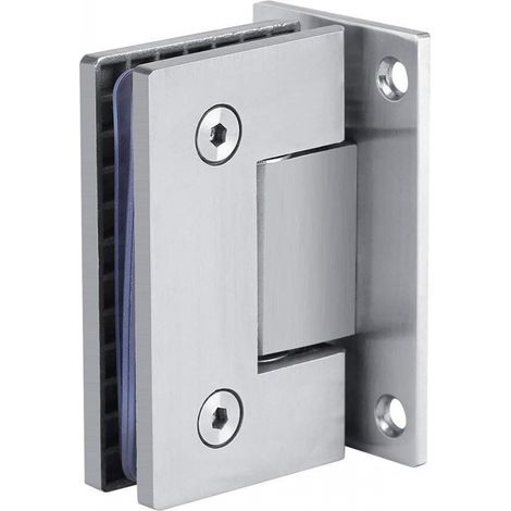 Charnière Pince de Porte Verre 90º Support Mural sans Cadre Clip pour Porte de Douche en Verre 8-10mm avec vis Accessoire (1/5)