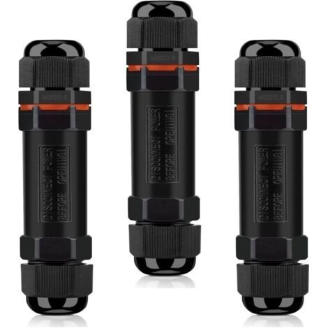 FENOPLASTICAConnecteurs de Câbles Étanches, Boite de Derivation Étanche Exterieur IP68, Raccord Electrique Étanche Lot de 3, Connecteur Electrique Etanche 3 Fils pour Câble Ø 6-12mm (1/5)
