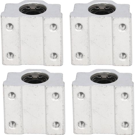 Satz mit 4 SCS8UU Gleitblöcken, Linearkugellager aus Aluminiumlegierung für CNC, 8 mm Bohrung, Gleiteinheiten (1/5)