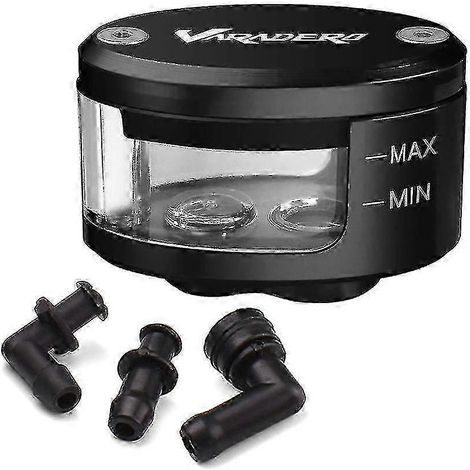 Réservoir d'huile de frein et d'embrayage pour moto avec support, compatible avec Honda Varadero XL1000 XL125 (réservoir d'huile noir). (1/5)