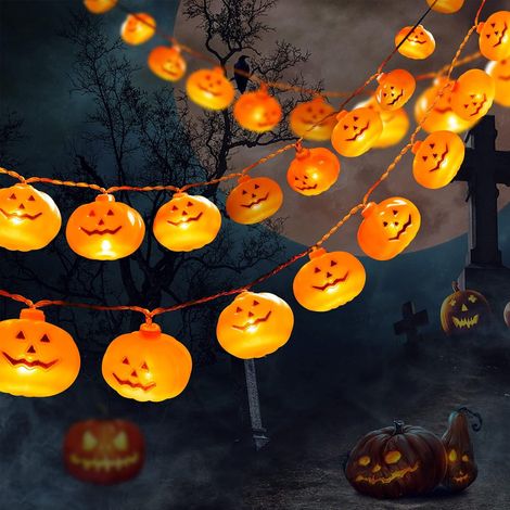 Guirlande Citrouille Halloween 3m 20 LED Citrouille Lumineuse Guirlande Lumière Halloween Lights pour Fêtes, Jardin, Chambre, Porche (1/5)